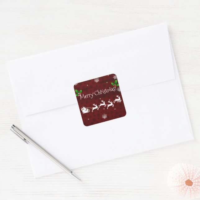 Autocollant Père Noël Rouge (Enveloppe)
