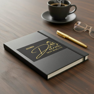 Autocollant personnalisable de chambre d'or de Dét