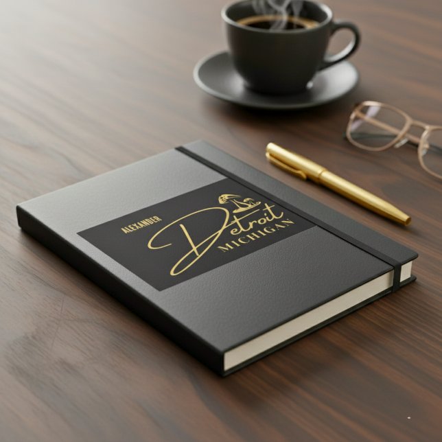 Autocollant personnalisable de chambre d'or de Dét (Detroit Golden Mushroom Customizable Sticker)