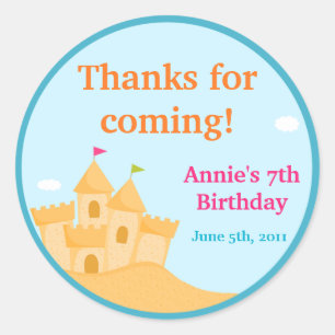 Autocollant personnalisable de partie de plage