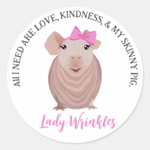 Autocollant personnalisable pour cochon maigre