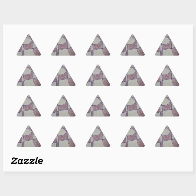 Autocollant personnalisable violet abstrait (Feuille)