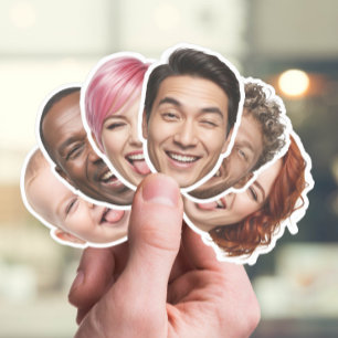 Autocollant personnalisé - 6 découpes photo person