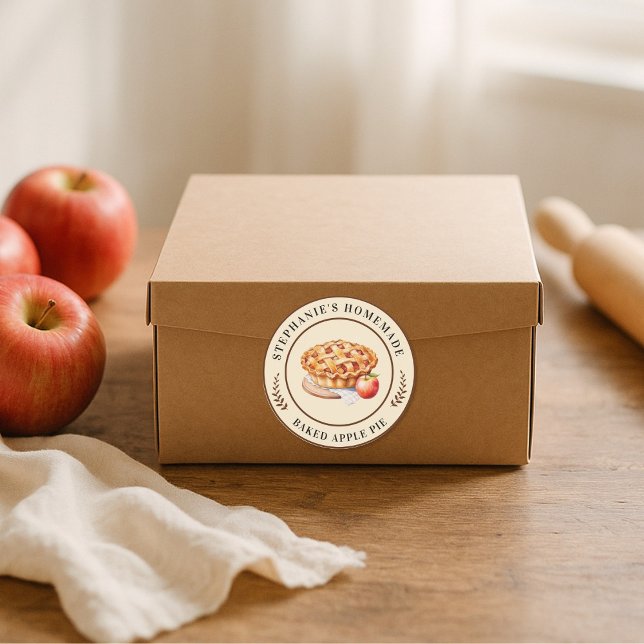 Autocollant personnalisé à tarte Apple fait maison (Créateur téléchargé)