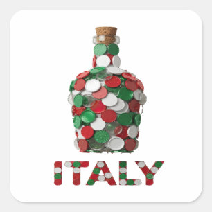 Autocollant personnalisé argent ITALIE
