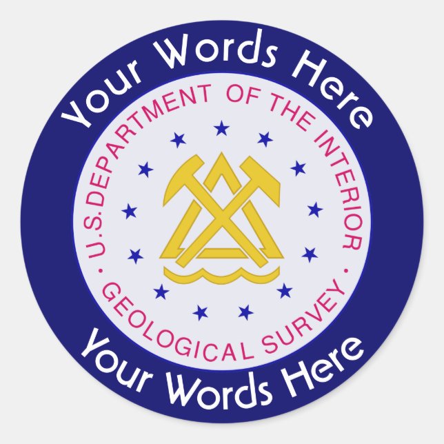 Autocollant personnalisé de la US Geological Surve (Devant)