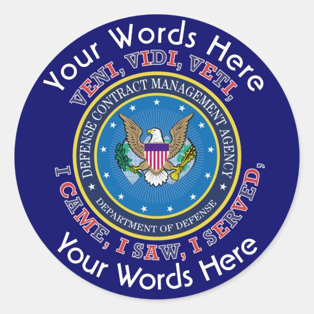 Autocollant personnalisé de l'Agence de gestion de (Devant)