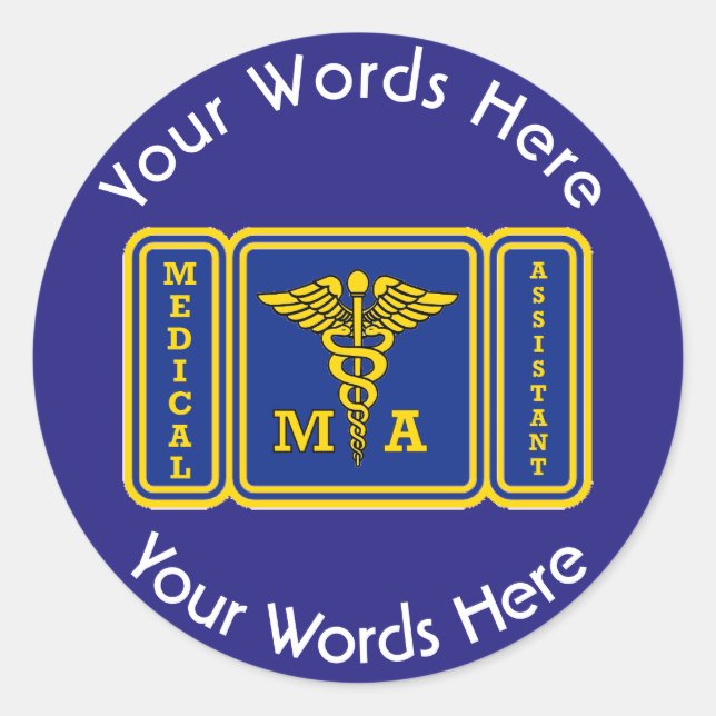 Autocollant personnalisé de l'Assistant Médicale (Devant)