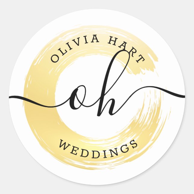 Autocollant personnalisé de logo en lavis peint mi (Devant)