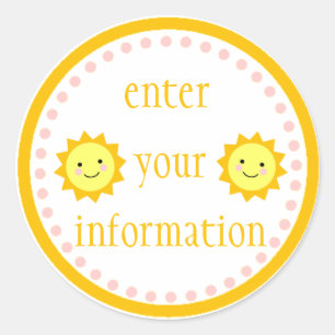 Autocollant personnalisé de soleil