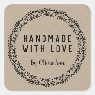 Autocollant personnalisé fait main avec Love Kraft