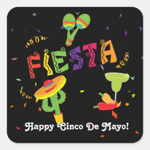Autocollant personnalisé Fête Cinco De Mayo