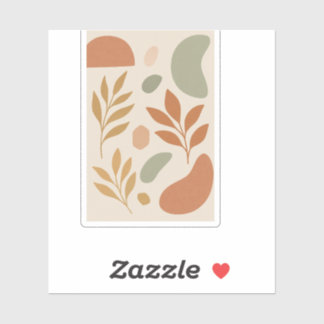 Autocollant personnalisé Feuilles pastel Boho | Bo