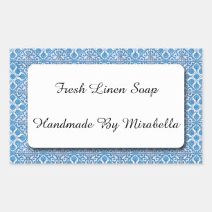 Autocollant personnalisé Fleur de maïs Delft Bleu