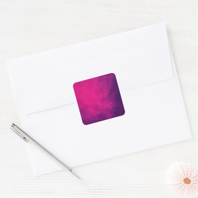 Autocollant personnalisé fumée rose néon (Enveloppe)