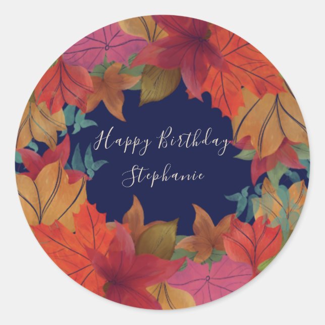 Autocollant personnalisé Happy Birthday (Devant)