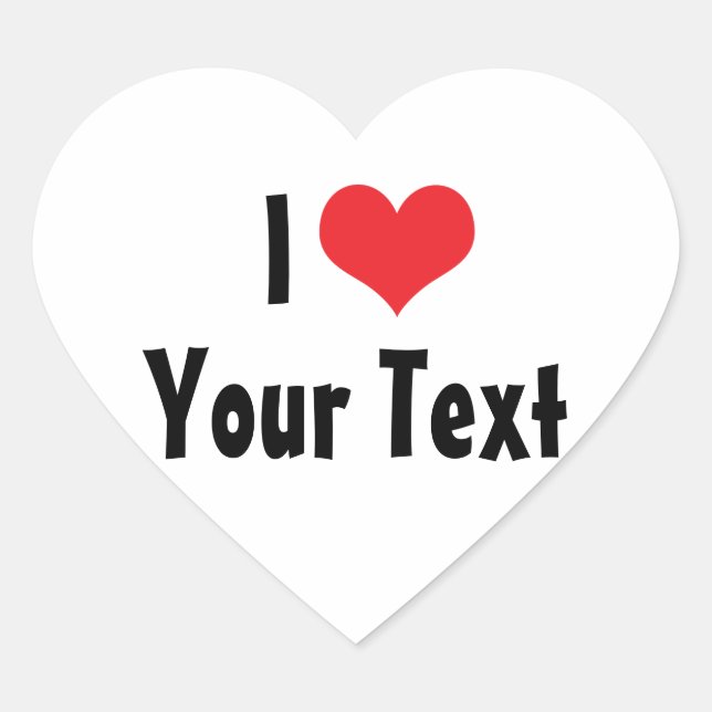 Autocollant Personnalisé I Love (Devant)