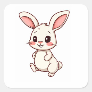 Autocollant personnalisé lapin mignon Kawaii