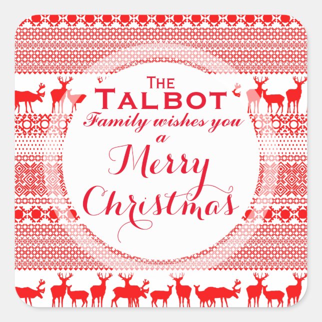 Autocollant personnalisé MERRY CHRISTMAS SEASON'S  (Devant)