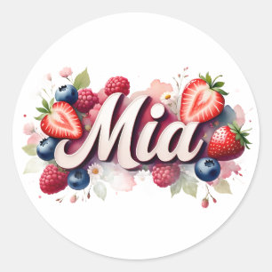 Autocollant personnalisé Mia Berry Design floral