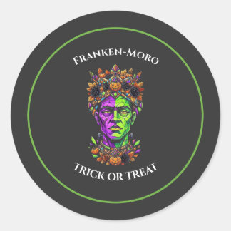 Autocollant personnalisé Neon Halloween Frankenste