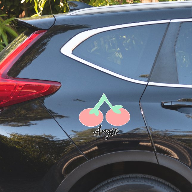 Autocollant personnalisé nom Cerise (Coté voiture)