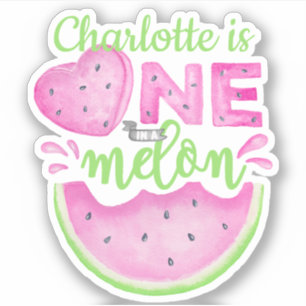 Autocollant personnalisé "One in a Melon"