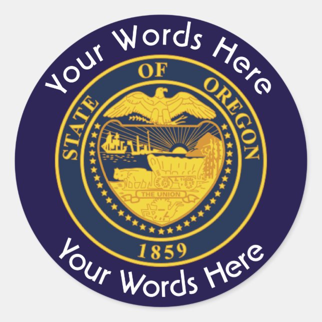 Autocollant personnalisé Oregon Great Seal (Devant)