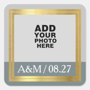 autocollant personnalisé . photo avec le nom du co