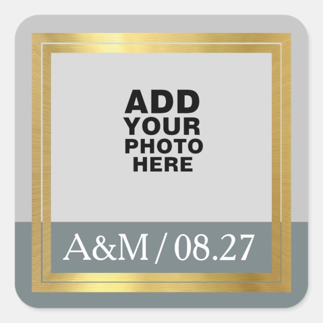 autocollant personnalisé. photo avec les noms du c (Devant)