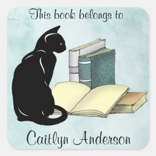 Autocollant personnalisé pour chats et livres