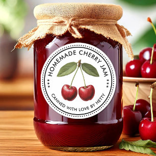 Autocollant personnalisé pour confiture de cerise