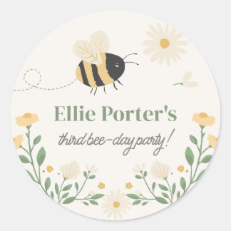 Autocollant personnalisé pour fête d'enfant Bumble