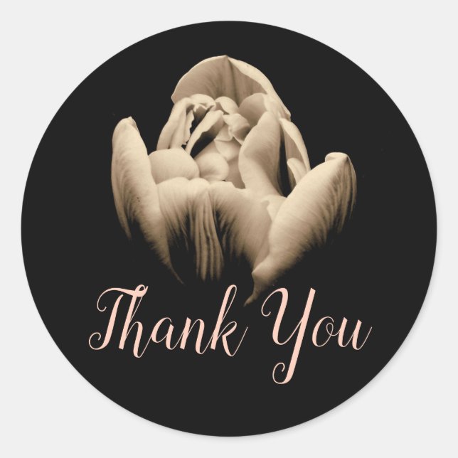 Autocollant personnalisé Tulipe Vintage (Devant)