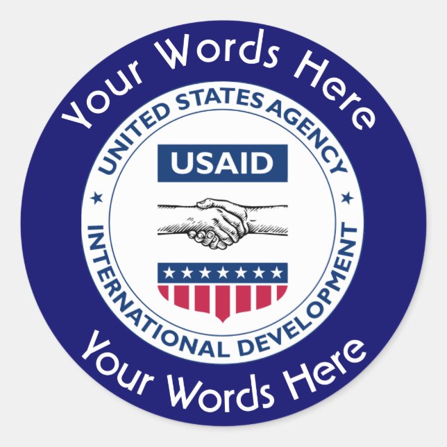 Autocollant personnalisé USAID (Devant)