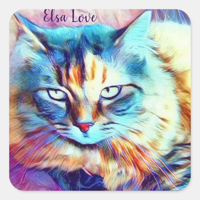 Autocollant personnel de chat (Devant)