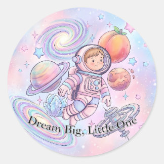Autocollant Petit Astronaute Pastel Mignon - Espac