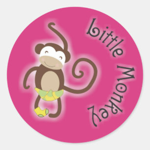 Autocollant Petit Singe Bébé 3,8 cm