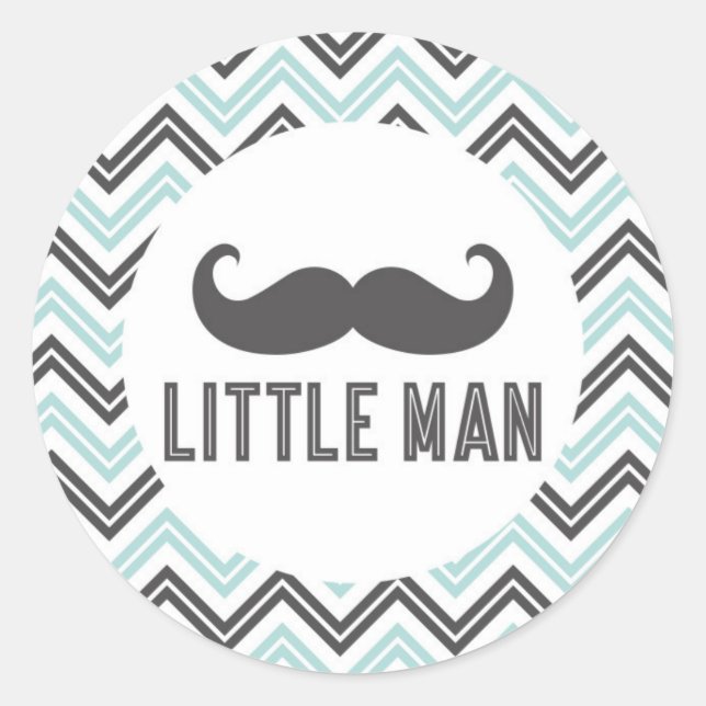 Autocollant petite moustache d'homme (Devant)