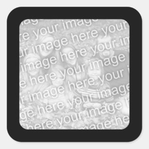 Autocollant photo à bordure noire