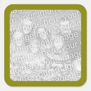 Autocollant photo de bordure olive