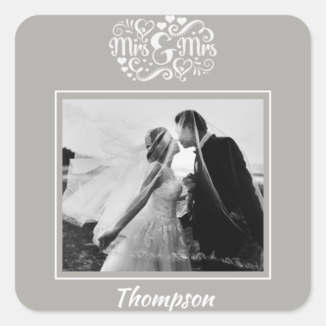 Autocollant photo mariage (Devant)