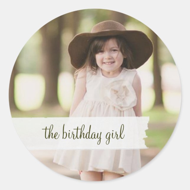 Autocollant photo personnalisable (Devant)