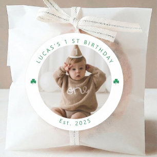 Autocollant photo personnalisé de shamrock pour pr