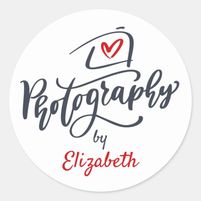 Autocollant photo photographe (Devant)