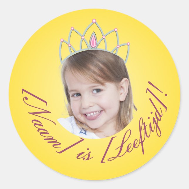 Autocollant Photo Princesse – Dégradé Jaune (Devant)