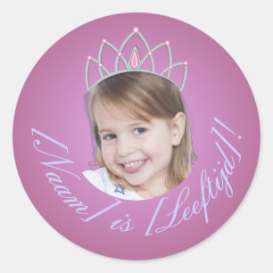 Autocollant Photo Princesse – Dégradé Rose