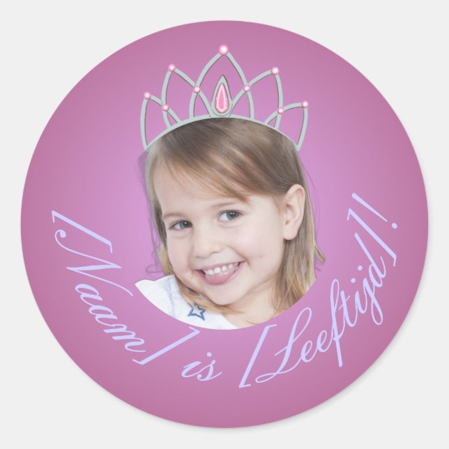 Autocollant Photo Princesse – Dégradé Rose (Devant)