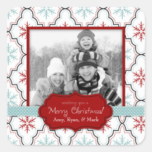 Autocollant photo Retro Snowflakes B