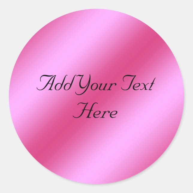 Autocollant Pink Faux Metallic Foil personnalisabl (Devant)
